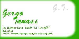 gergo tamasi business card